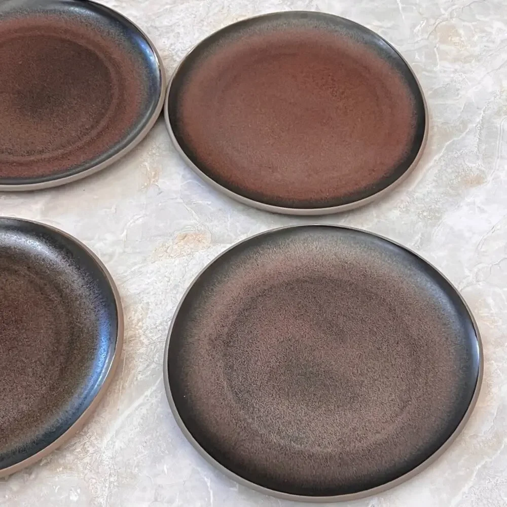 Rosenthal Junto Stoneware Luncheon Plates Set of 4 Bronze